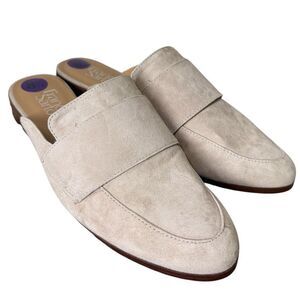 Franco Sarto Beige Slip On Mules Womens 8.5M Minimalist Old Money Classic Euro